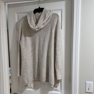 Jessica Simpson Speckled Cream Cowl Neck Sweater